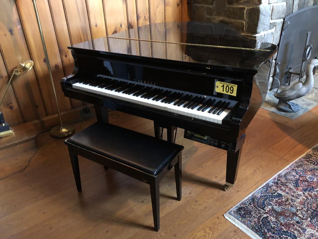 TIMED ONLINE AUCTION  YAMAHA BABY GRAND PIANO - FURNITURE - SILVER Auction
