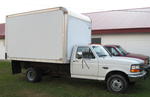 Lot 107 - 1996 Ford F350 w/ 12ft. American Cargo Box Auction Photo