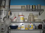 Misc. Strainers, Measuring Cups, Plastic ware, Soup Bowls Auction Photo