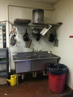 •	Aero 3-bay stainless steel sink, Pots & Pans Auction Photo