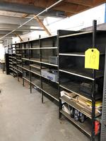 	7 SECTIONS OF METAL PARTS SHELVING, 36'W X 84 Auction Photo