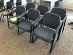 OFFICE STAR UPHOLSTERED SLEIGH BASE SIDE ARM CHAIRS Auction Photo