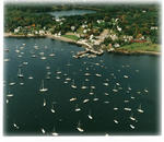 Coastal Maine Landmark ~ Frisbees 1828 Market & Capn Simeons Galley Restaurant Auction Photo