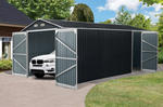 13' X 20' METAL GARAGE SHED W/ DOUBLE FRONT DOORS Auction Photo