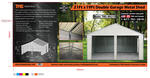 21' X 19' DOUBLE GARAGE METAL SHED W/ SIDE ENTRY DOOR