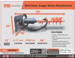 SKID STEER POST HOLE AUGER DRIVE ATTACHMENT Auction Photo